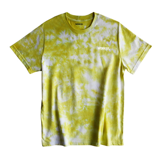 Polera Amarillo pistacho efecto Tie-Dye