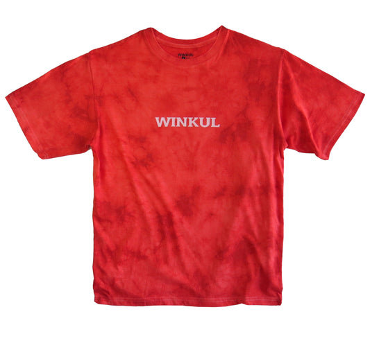 Polera color Rojo estilo Tie-Dye