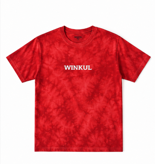 Polera color Rojo estilo Tie-Dye