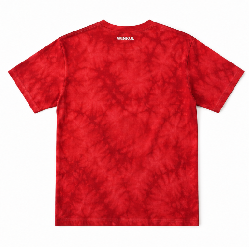 Polera color Rojo estilo Tie-Dye