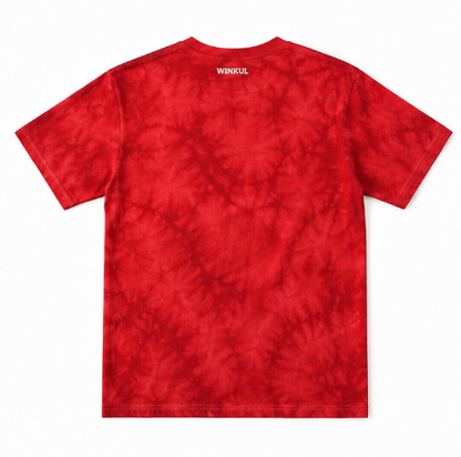 Polera color Rojo estilo Tie-Dye