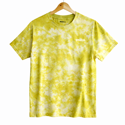 Polera Amarillo pistacho efecto Tie-Dye