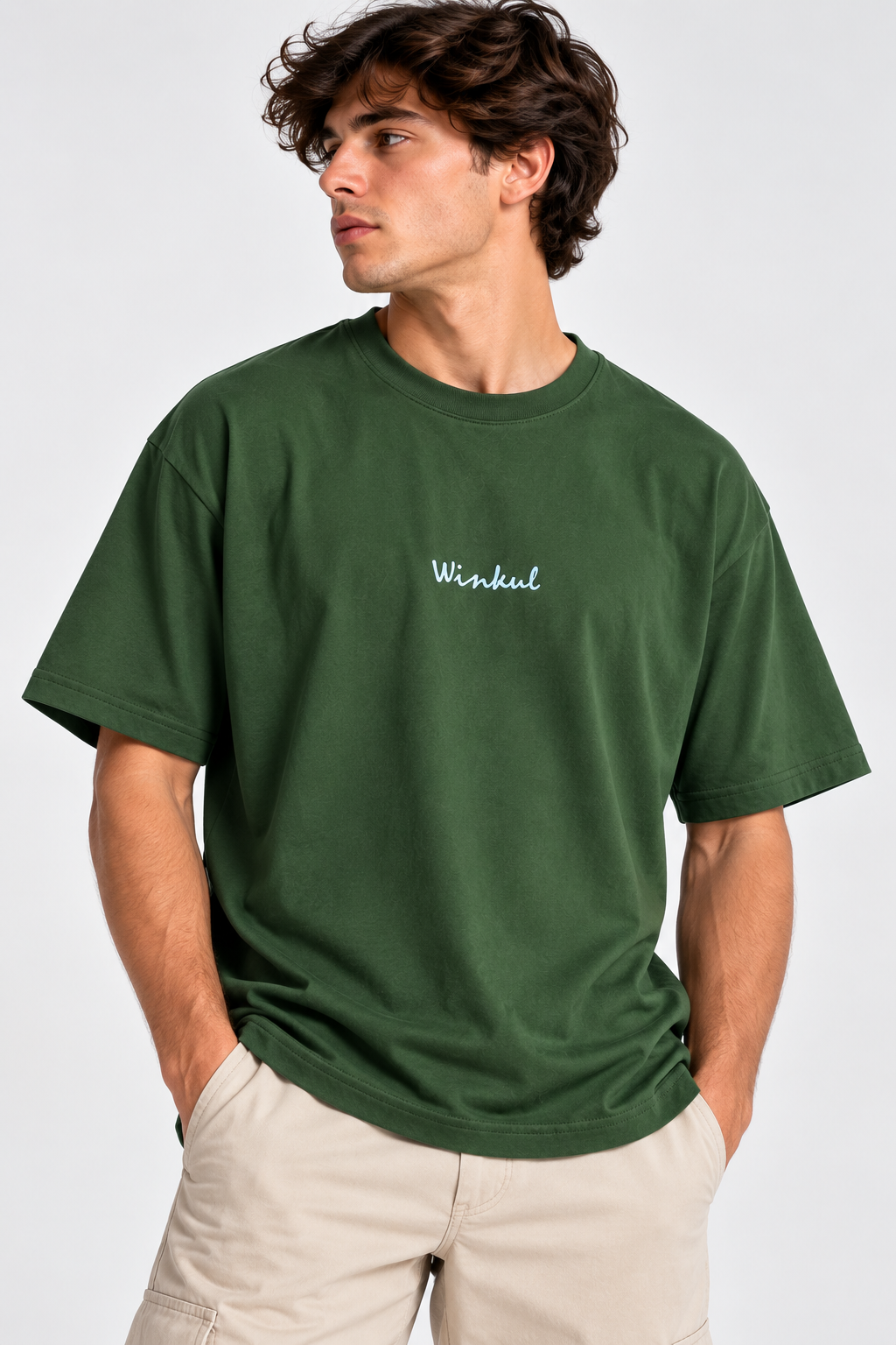 Polera Winkul Diseño minimalista Verde