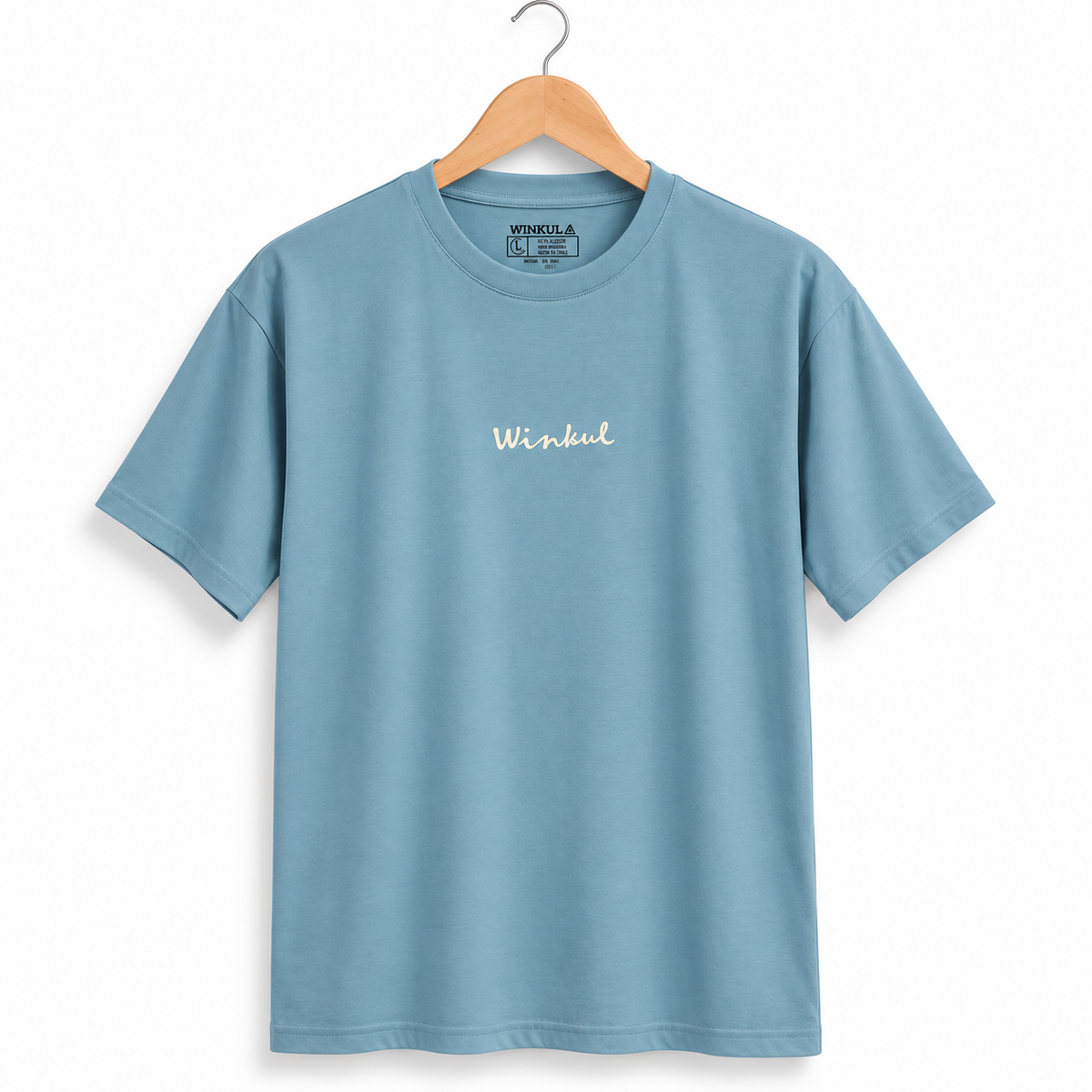 Polera Winkul Diseño minimalista Celeste