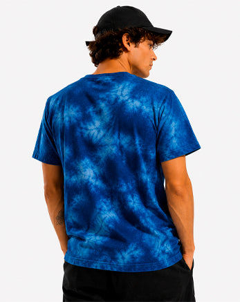Polera Azul efecto Tie-Dye