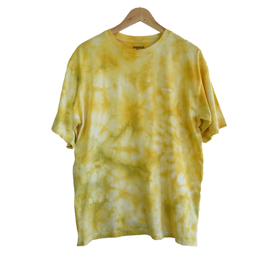 Polera efecto Tie-Dye Amarillo plomo