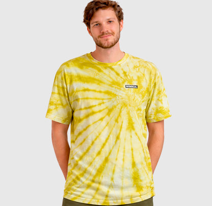 Polera pistacho efecto Tie-Dye espiral