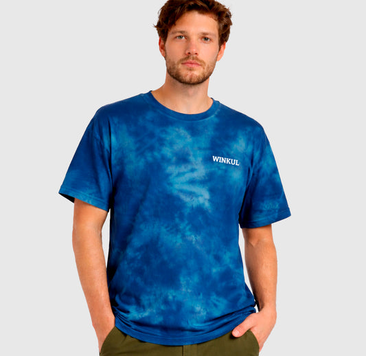 Polera Azul efecto Tie-Dye