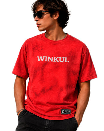 Polera color Rojo estilo Tie-Dye