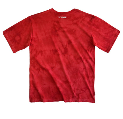 Polera color Rojo estilo Tie-Dye