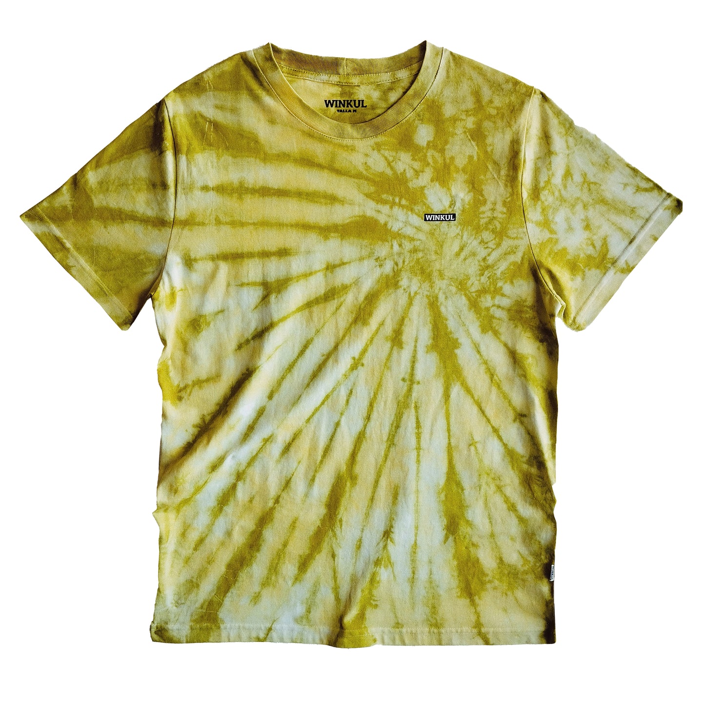 Polera pistacho efecto Tie-Dye espiral