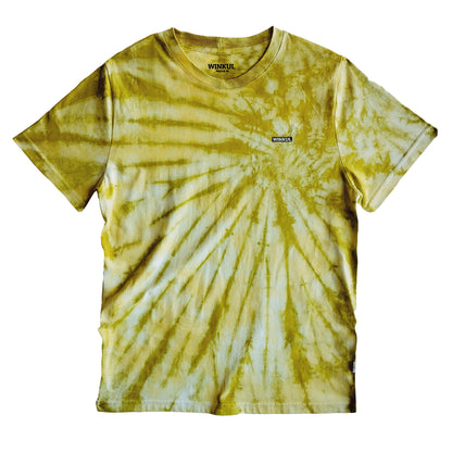 Polera pistacho efecto Tie-Dye espiral