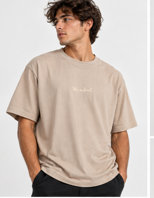 Polera Winkul Diseño minimalista Beige